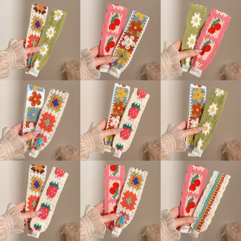 Pastoral Style Knitted Hairband That Doesn'T Flatten Hair, Hair Hoop for Bangs, Yiwu Cherry Sweet 2026 New Style Magic Tape