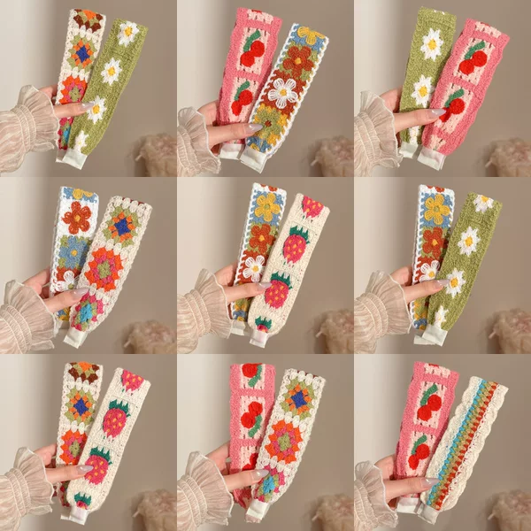 Pastoral Style Knitted Hairband That Doesn'T Flatten Hair, Hair Hoop for Bangs, Yiwu Cherry Sweet 2026 New Style Magic Tape