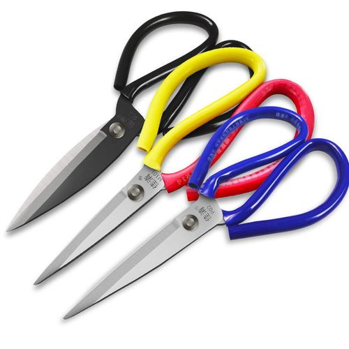 Wholesale industrial anti-rust scissors household kitchen scissors leather tailor scissors high carbon steel manganese steel large head scissors