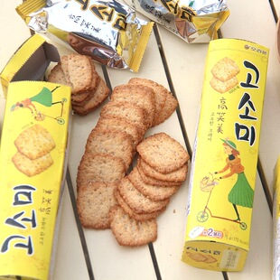 韩国进口好丽友高笑美芝麻薄脆饼干办公室零食休闲下午茶点心70g-阿里巴巴