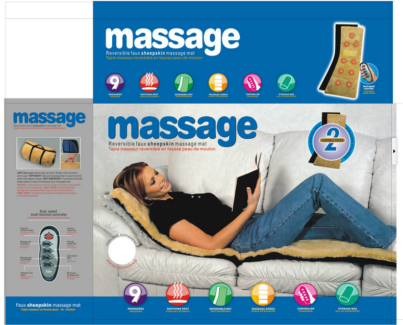 Multifunctional Heating Vibration Massage Mat with 9 Motors Full Body Vibration Massage Pad Massage
