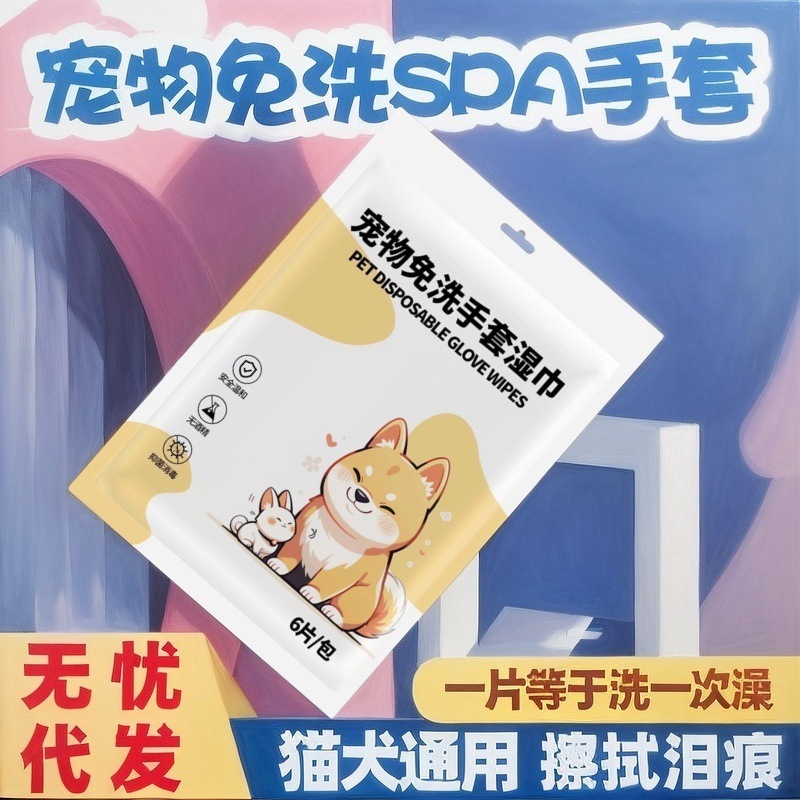 Guantes sin baño para mascotas, toallas para perros, guantes de limpieza, limpieza en seco, desodorización para mascotas