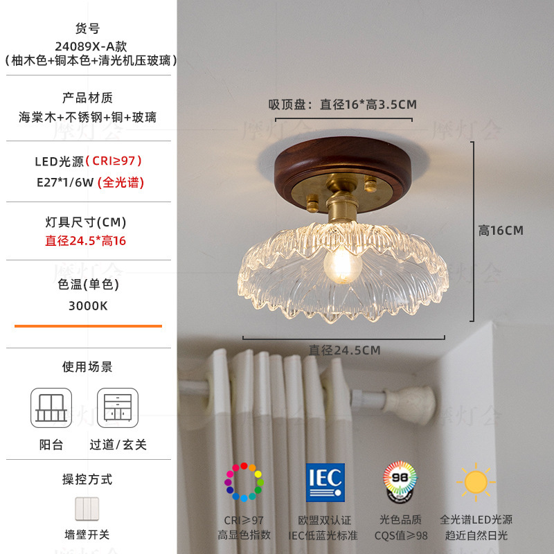 摩灯会 阳台灯 过道吸顶灯玄关走廊入户2025新款小尺寸衣帽间创意|undefined
