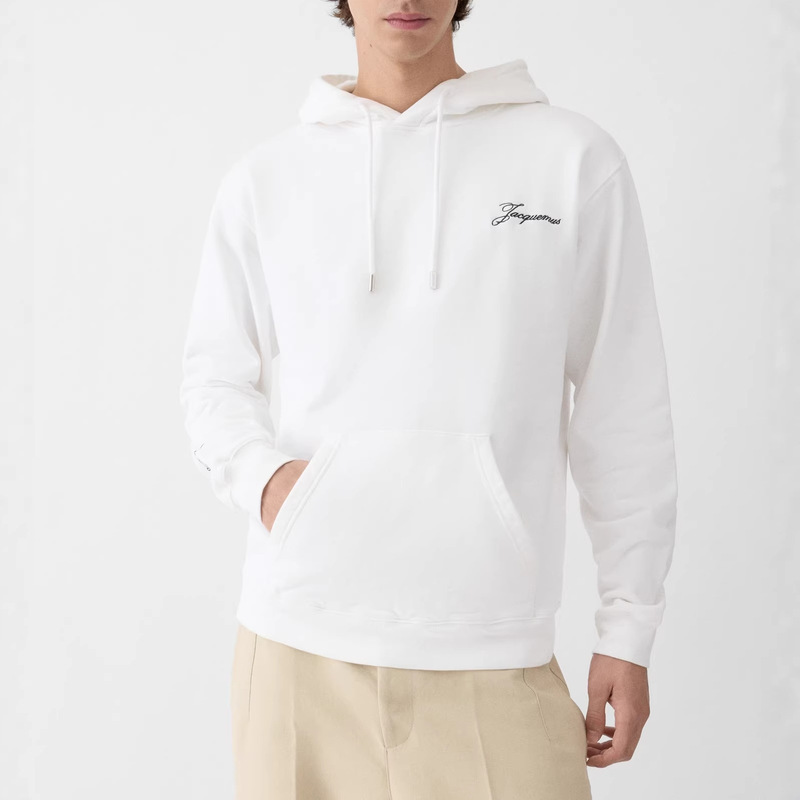 Jacquemus Early Spring New Men's Hooded Sweatshirt, American-Style Loose Pocket Long-Sleeve Sweatshirt, Unisex