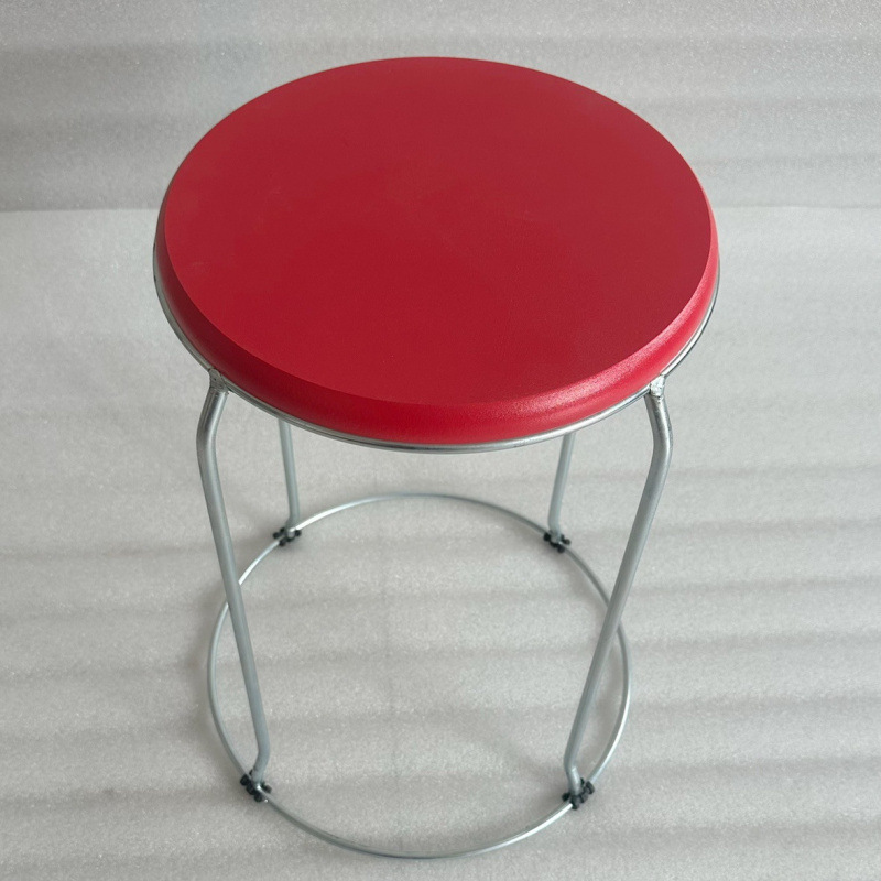 Taburetes redondos de madera sólida taburetes de acero inoxidable taburetes caseros apilables taburetes de hierro forjado dormitorio taburetes de comedor para adultos