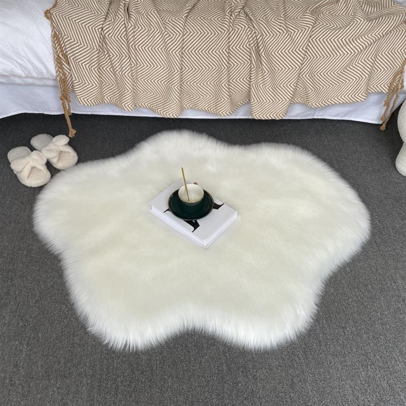 Carpet Door Mat Can Be Cut, Wabi-Sabi Style Carpet, Light Luxury Floor Mat, Silent Tatami Bay Window, Double-Sided Gray-White Carpet