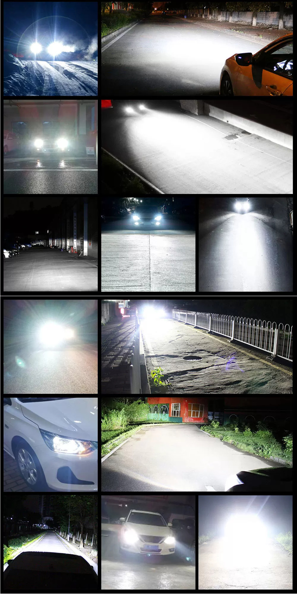 Cross-Border Hot-Selling Car Lights, Plug-In H7H11 Ultra-Bright Spotlight Mini-Sized Car Led Headlights, Dropshipping Available