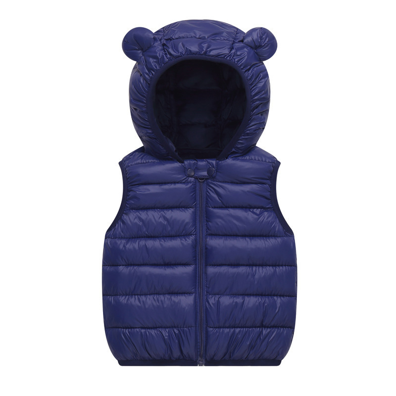 Baby chaleco de pluma de algodón otoño y invierno niñas hombro ligero chaleco de bebé delgado clip chaqueta de niño chaqueta de aire extranjero