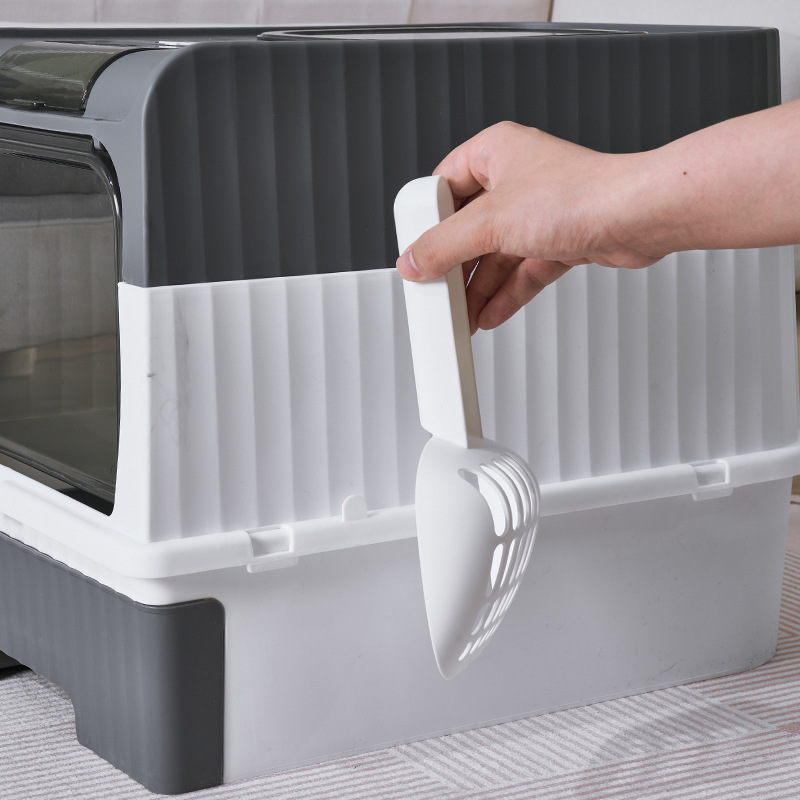 Gran tamaño totalmente cerrado para gatos lavabo plegable tipo cajón desodorizante inodoro para gatos super grande anti-spillado al por mayor artículos para gatos