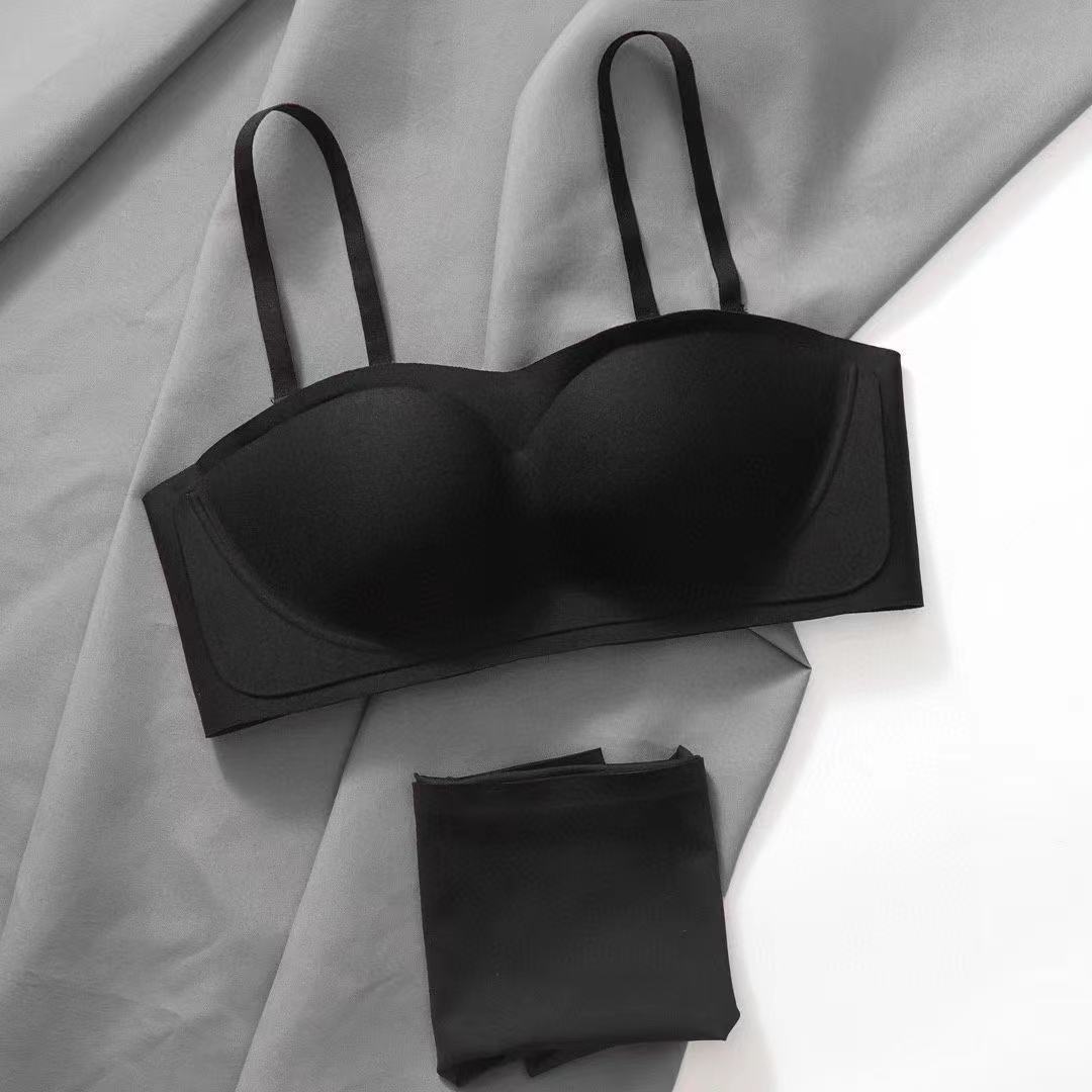3961 jelly tube Top anti-exposición envuelto en el pecho ropa interior sin tirantes inalámbrico para mujer boda sujetador invisible verano