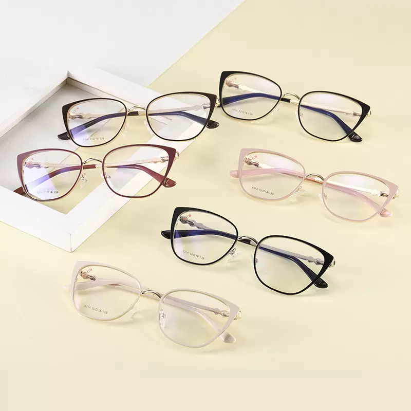 防蓝光眼镜男女通用电脑镜8314金属复古眼镜架一件代发TR90镜架