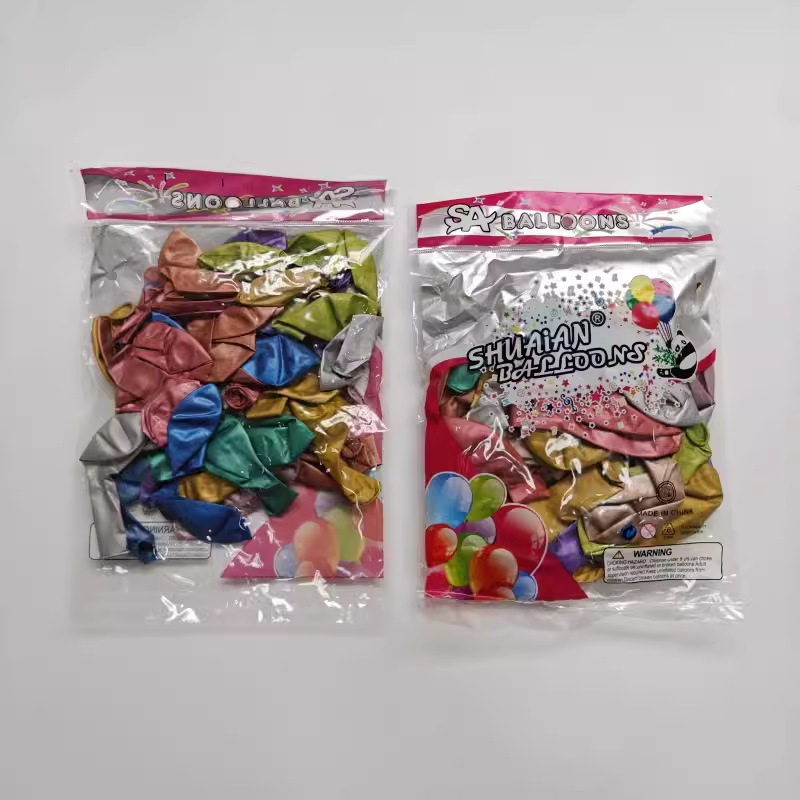 Shuai An Globo de metal de 10 pulgadas Globo de látex de cromo nacarado Fiesta de cumpleaños Decoración de boda 50 piezas