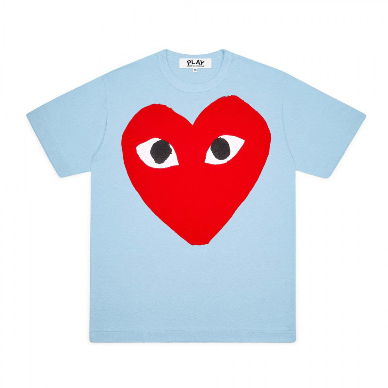 Comme des Garçons Play T-shirt Big Heart Logo Light Blue