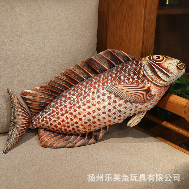 クリエイティブシミュレーション魚人形フナ鯉ぬいぐるみ睡眠枕水族館人形面白い猫布人形魚|undefined