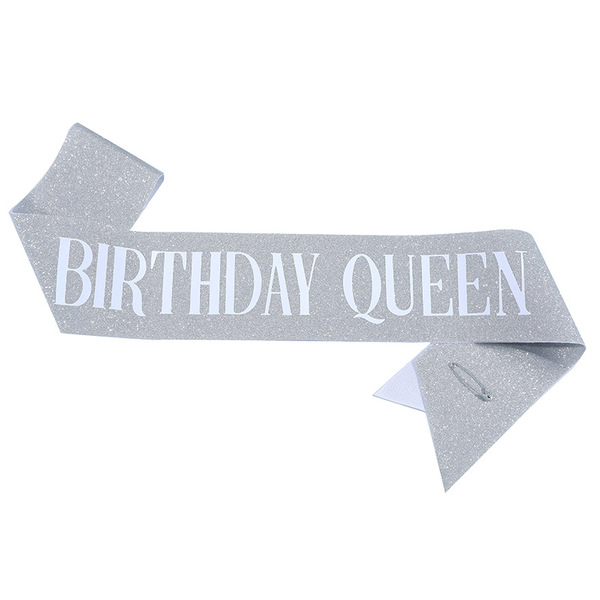 Cross-border birthday party glitter shoulder strap etiquette belt…