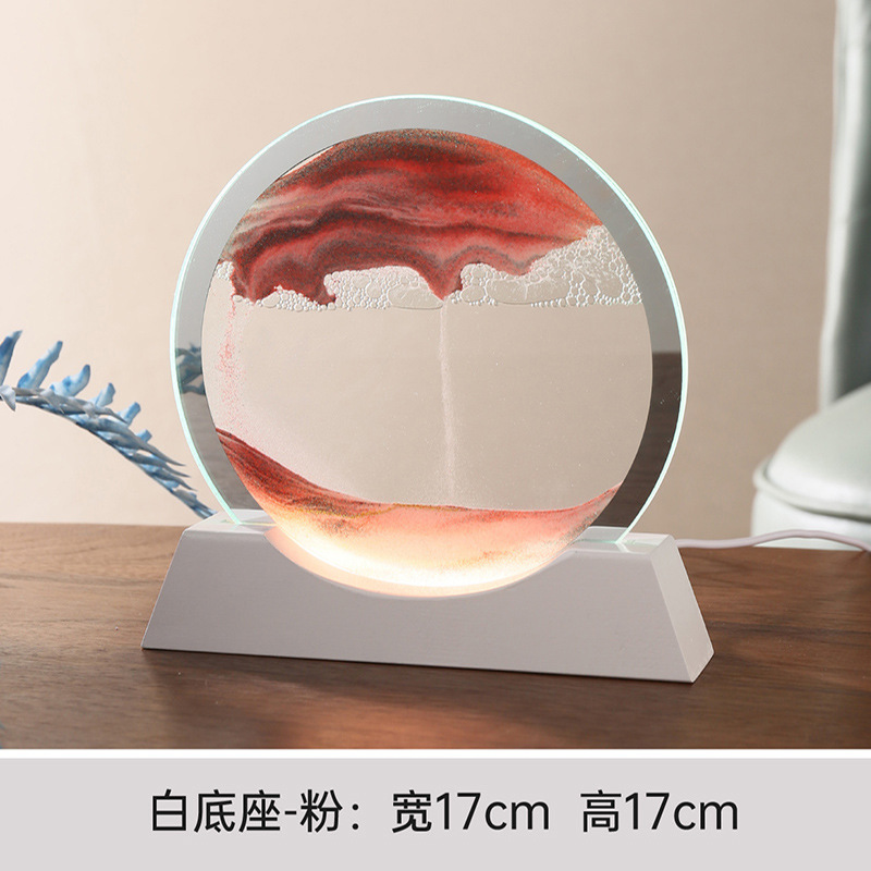 흰색 프레임 [야간 조명 붉은 모래]