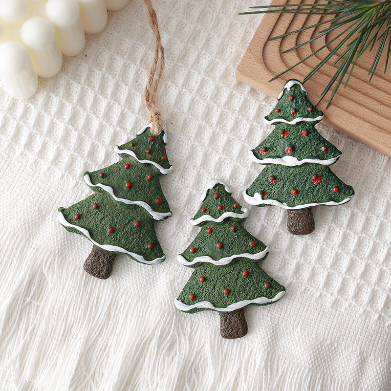 Buscando madera nuevo producto transfronterizo árbol de Navidad copo de nieve estrella de cinco puntas colgante de resina accesorios de decoración de vacaciones de Navidad decoración de amor