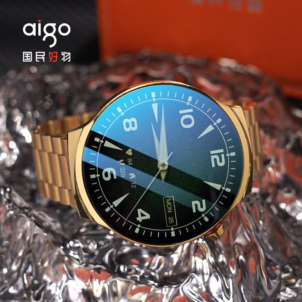 Aigo Patriot V8 Gold Edition reloj inteligente HD pantalla grande Bluetooth teléfono de negocios reloj