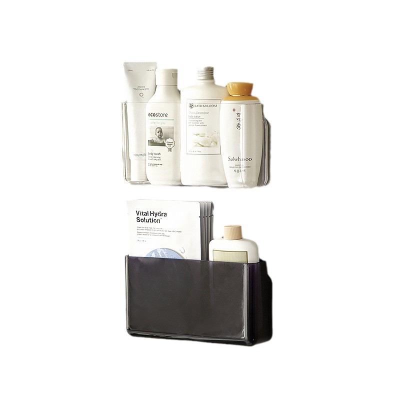 Yimijia gran caja de almacenamiento colgante sin costura etiqueta caja de almacenamiento montado en la pared sin uñas caja de almacenamiento montado en la pared