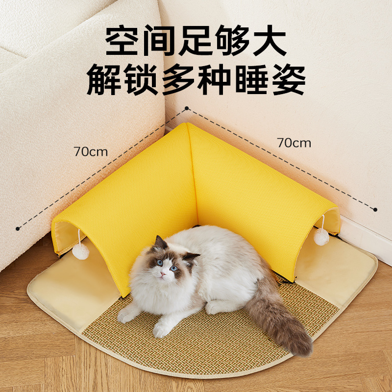Nido de alfombra de túnel para gatos