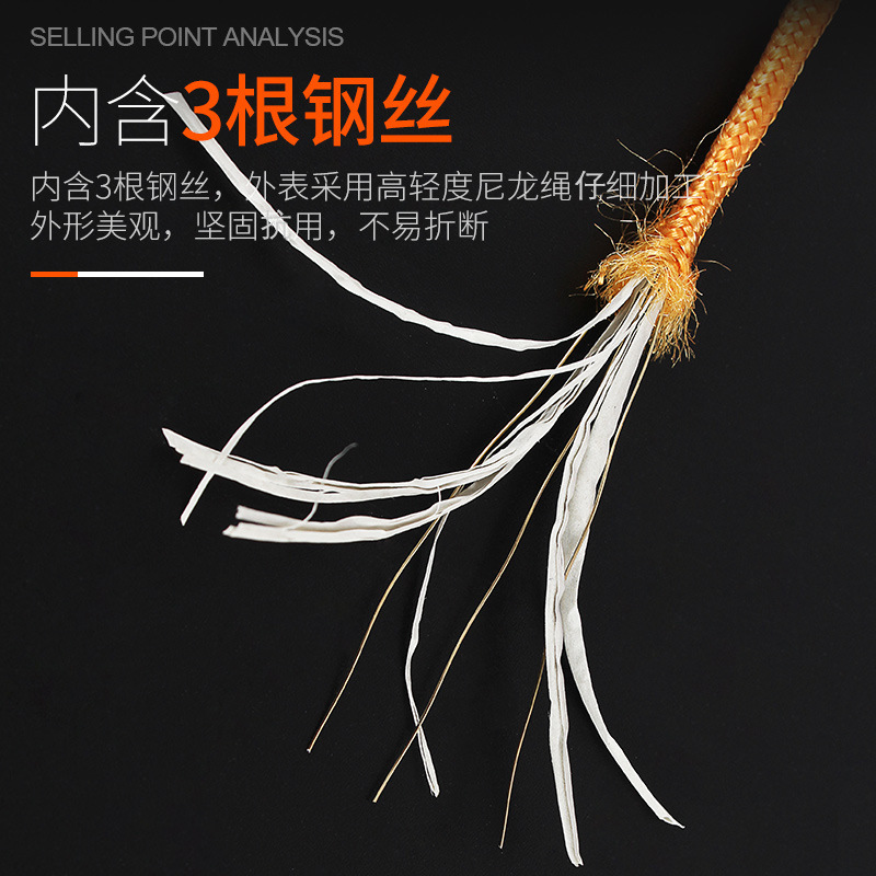 Source factory wholesale nylon measuring rope 50 meters thick steel wire measuring rope 100 meters sports rope ruler 30m hundred meters rope