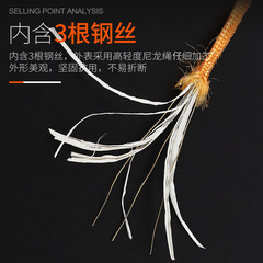 Source factory wholesale nylon measuring rope 50 meters thick steel wire measuring rope 100 meters sports rope ruler 30m hundred meters rope