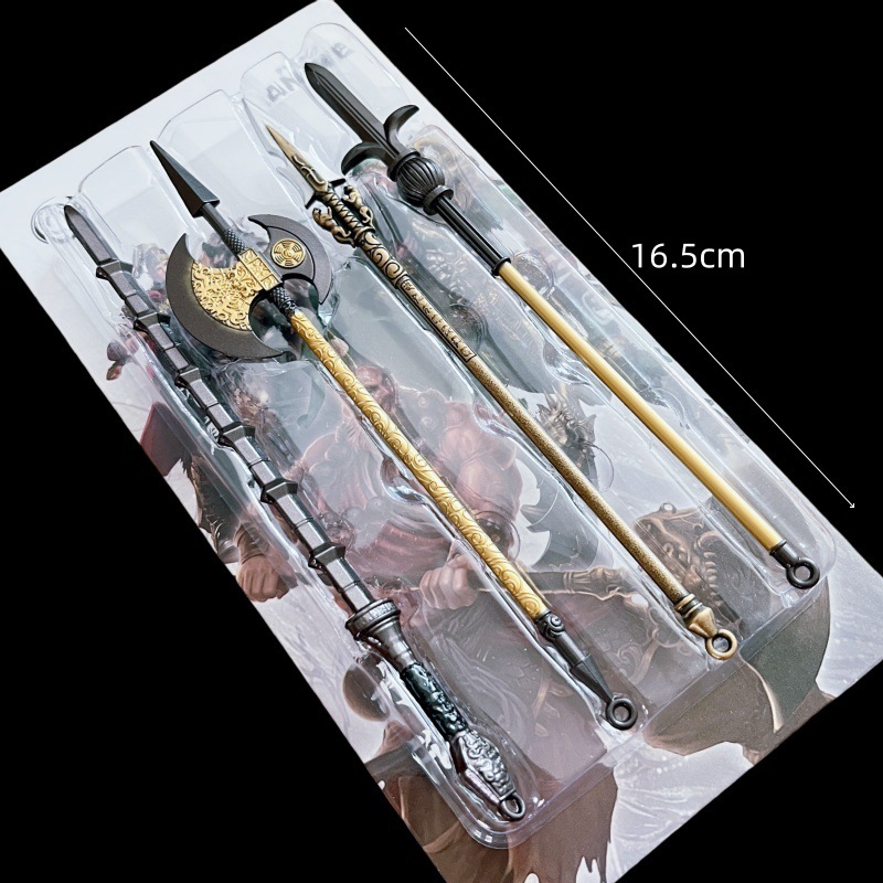 Mini Ancient Swords Around Sui and Tang Heroes Three Kingdoms Weapon Model suit Toy Crafts Ornaments 17cm