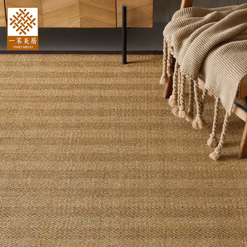 Круглый ковер из сизаля для гостиной, журнальный столик, напольный коврик для дома, в японском стиле, для спальни, полный пол, джутовое прикроватное одеяло ручной работы