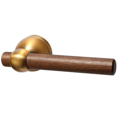 American walnut door lock indoor magnetic silent lock home bedroom door lock new Chinese door wooden door handle