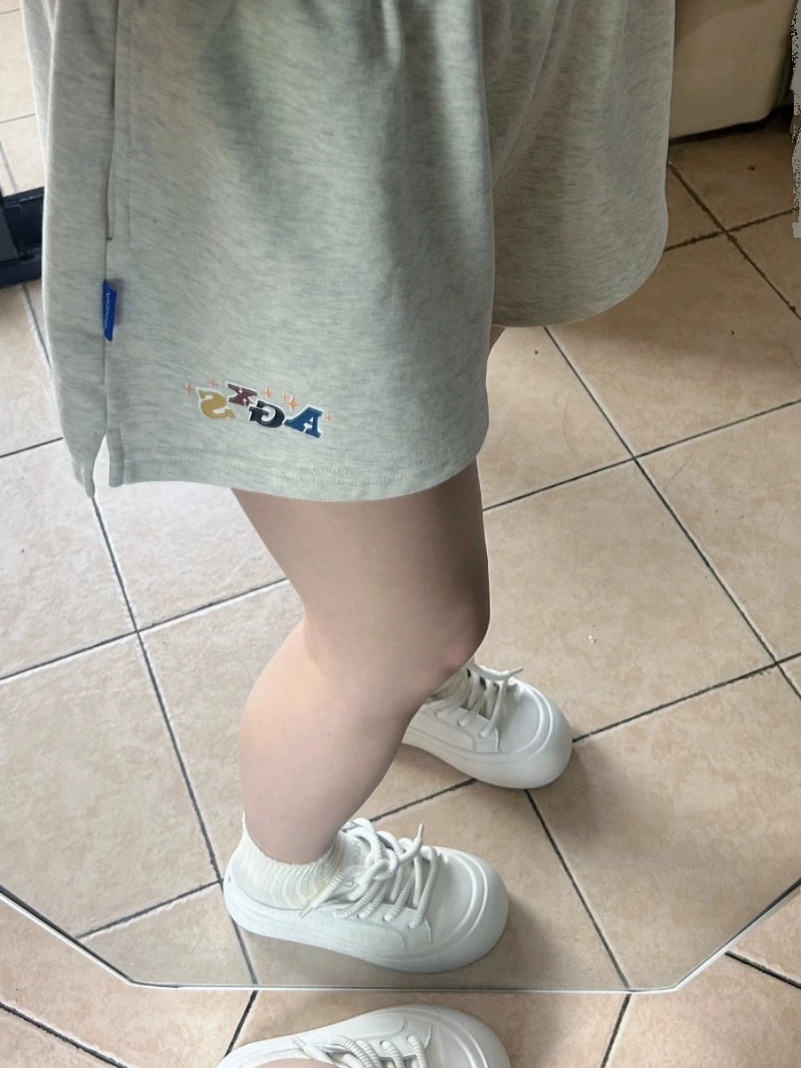 Спортивные брюки с высокой талией Женские шорты свободная высокая талия повседневная одежда на улице Танцы тонкие беговые ноги широкие трехточечные брюки