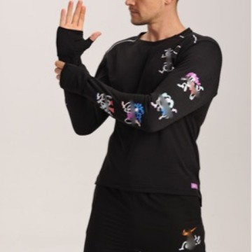 26 Cross-Border Popular Style Printed Set New Fleece-Lined Long-Sleeve Thumb-Hole Sports Casual Men's Slim-Fit Pants