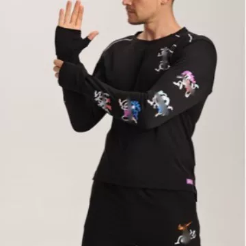 26 Cross-Border Popular Style Printed Set New Fleece-Lined Long-Sleeve Thumb-Hole Sports Casual Men's Slim-Fit Pants