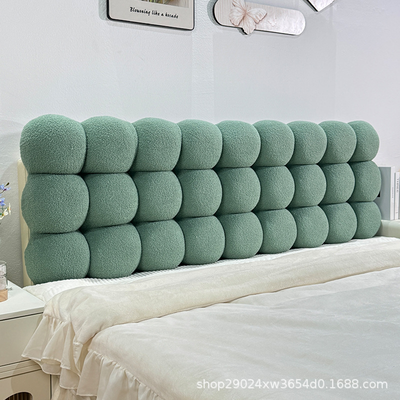 Beludru Domba Berkualitas Tinggi-Matcha Hijau / Upgrade Tanpa Papan Dipertebal 90*60*14cm dengan atau Tanpa Kepala Tempat Tidur Universal