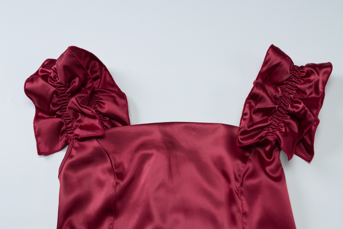 Women Clothing Spring Summer Sexy Back Lace up Waist Controlled Shoulder Strap Dress 8 Women Clothing Spring Summer Sexy Back Lace up Waist Controlled Shoulder Strap Dress