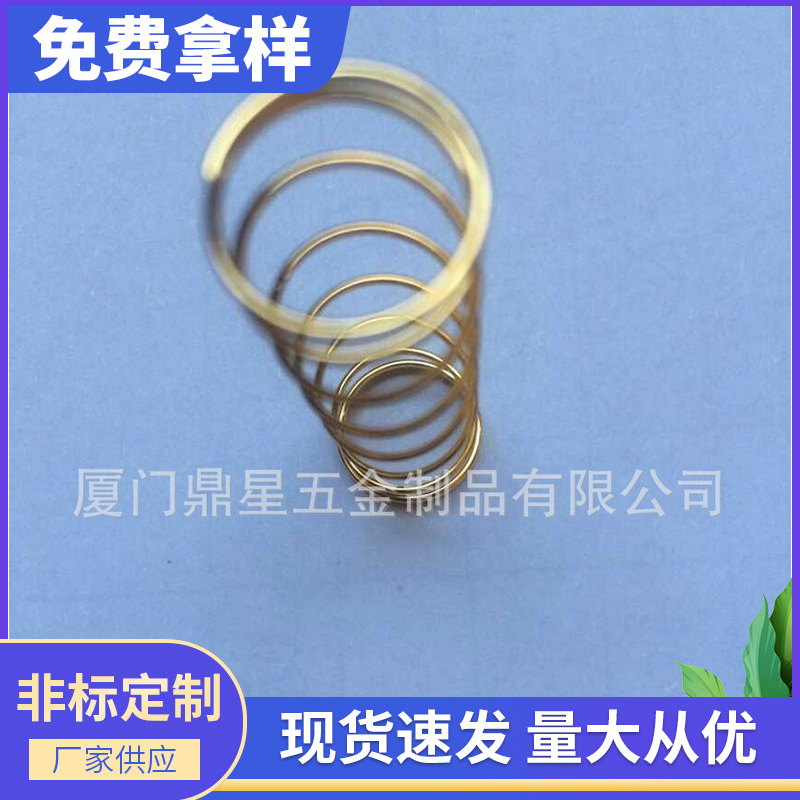 厂家直发镀金螺旋压缩弹簧 精密压缩弹簧 感应压缩弹簧