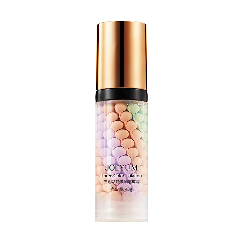 Crema aislante de tres colores Jiumei Tang, prebase de maquillaje, protección aislante, cuidado de la piel, evita que la polvos se adhieran, crema aislante al por mayor.