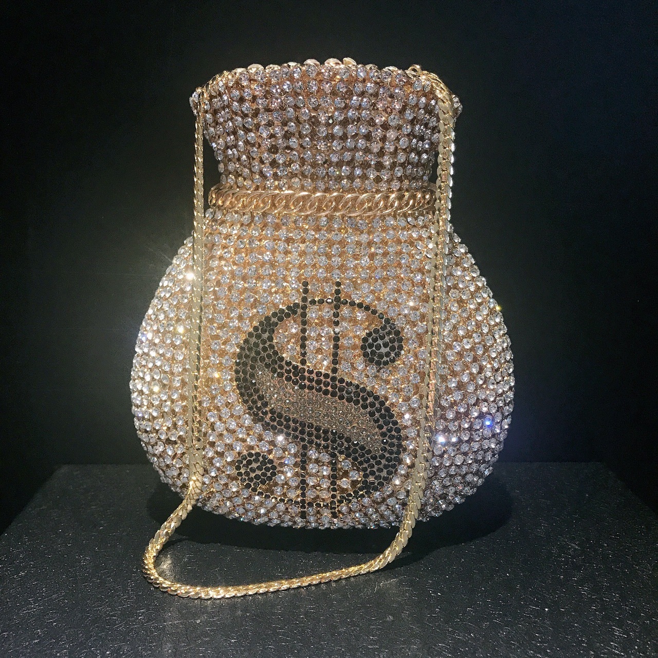 Bolsa de dinero bolsas de diamantes banquete transfronterizas bolsas de cristal de diamantes bolsas de mano de diamantes Clutch Bag duro