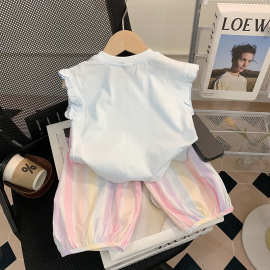 女童套装夏装2026新款洋气时髦小童装宝宝衣服夏季儿童薄款两件套