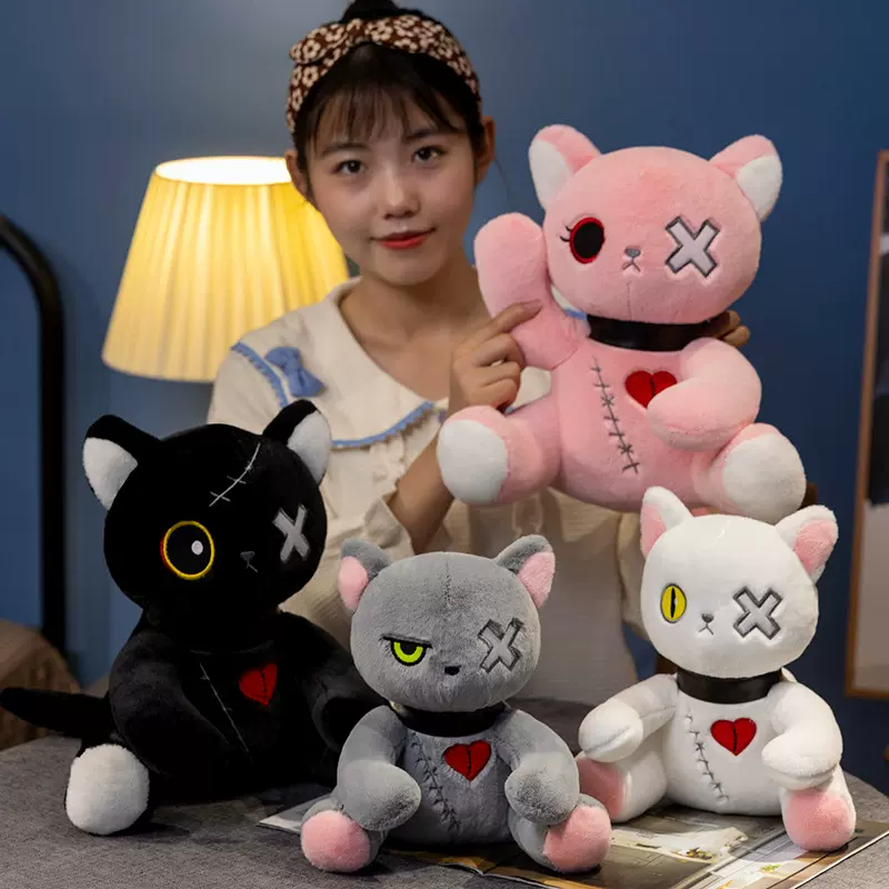 暗黑情绪猫毛绒玩具朋友节日礼物厂家批发动漫卡通公仔新款跨境