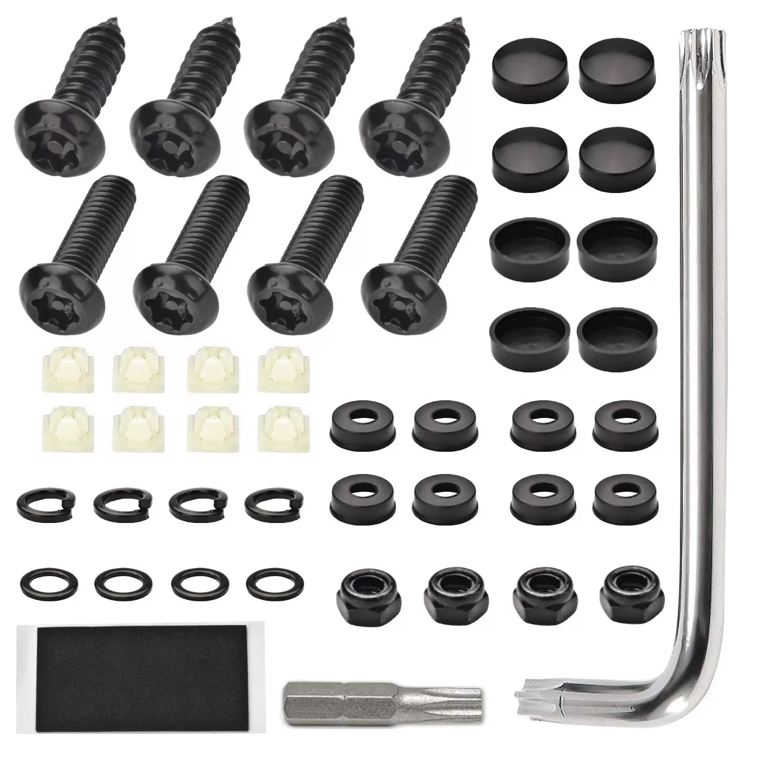 美规不锈钢车框架螺丝配件防盗防腐防锈固定卡扣五金螺丝扣车牌架