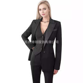 新款女士西服三件套商务职业休闲女士西装 三件套女套装婚礼宴会