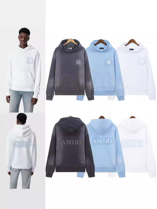Autumn and winter American fashion brand AMIRI letter LOGO design high quality cotton terry men's and women's hoodie sweater