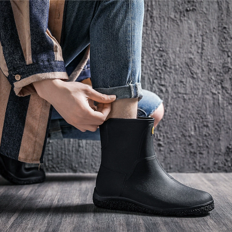 Footwear, fashionable non-slip boots, fleece work shoes, mid-length, (Cross-border trading)