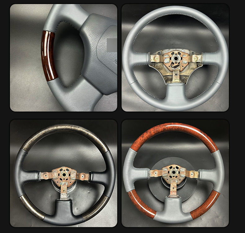 Suitable for Toyota Lc80 Steering Wheel, Custom-Made with Peach Wood, Suitable for Various Car Models, Modified and Upgraded Steering Wheel