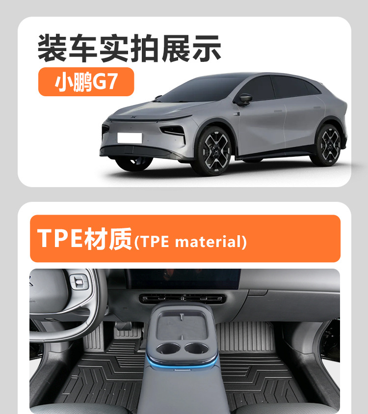 Suitable for 25 Models of Xpeng G7, Full-Coverage Car Interior Modification Accessories, Special Tpe Car Floor Mats