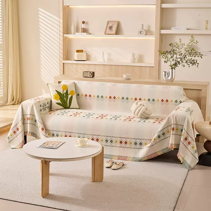 波西米亚风沙发巾雪尼尔沙发盖布巾四季通用防猫抓一片式全包套罩