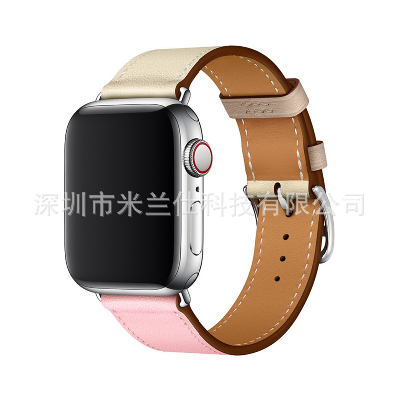 Adecuado para Apple Watch applewatch Correa S9 cuero genuino iwatch456789SE deportes ultra2 fabricante