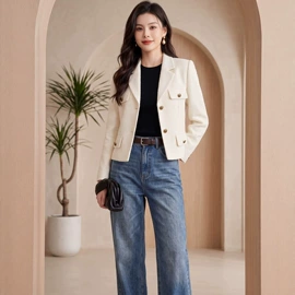 小西装;半身裙;女式衬衫