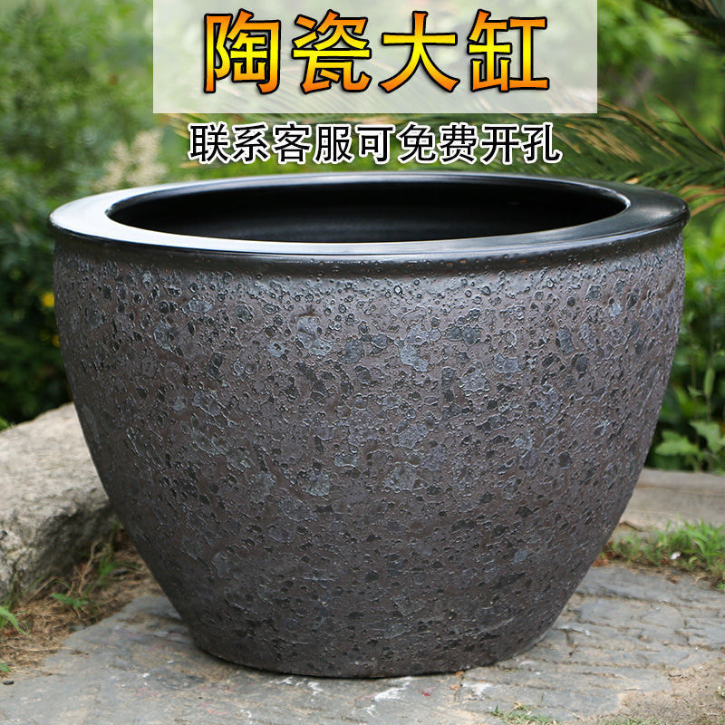 景德镇陶瓷鱼缸瓷缸大水缸特大号老式庭院大缸养荷花盆缸睡莲