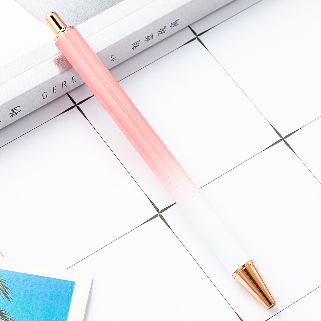 Bolígrafo de prensa de nuevo estilo, brillo creativo, regalo publicitario de metal, bolígrafo, logotipo imprimible, bolígrafo de prensa al por mayor